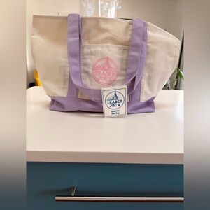 Large TJ’s Lavender Trim Canvas Tote Bag- Limited Edition!!
